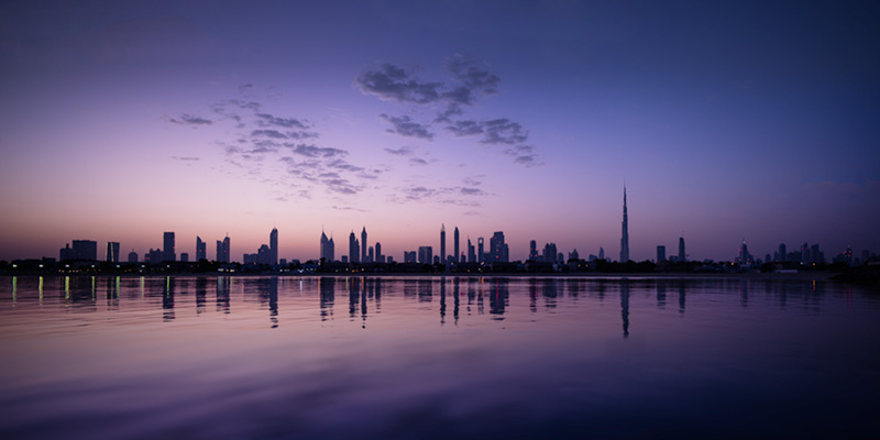 Dawn's first light, Dubai