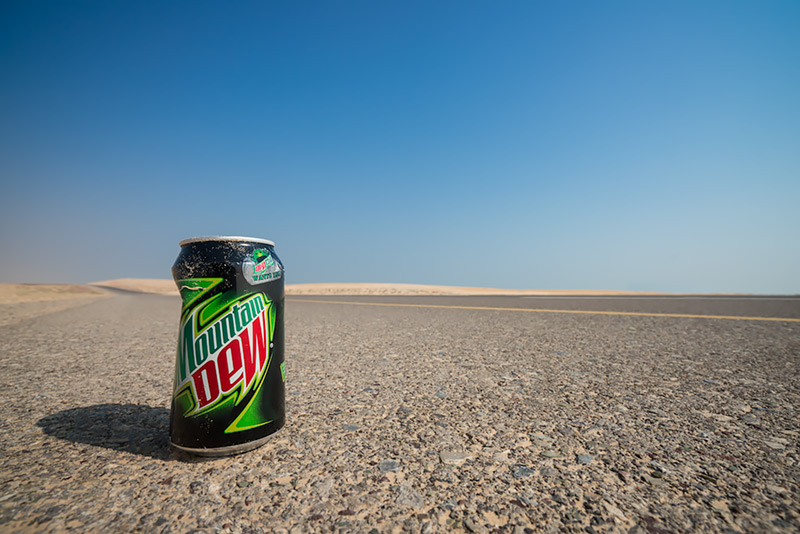 on the road in Oman (Mountain Dew)