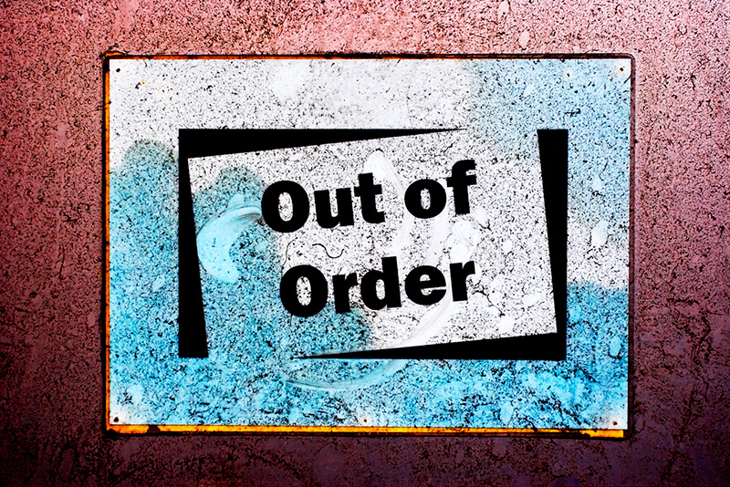 out of order