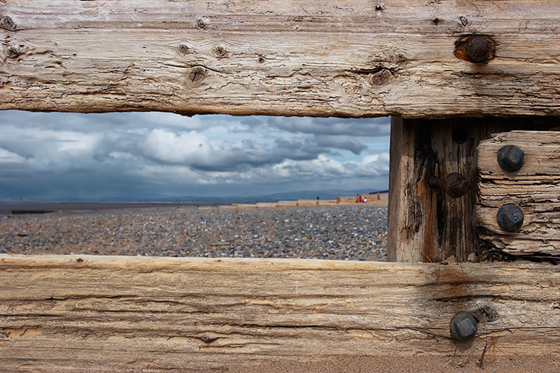 sea view, oak frame